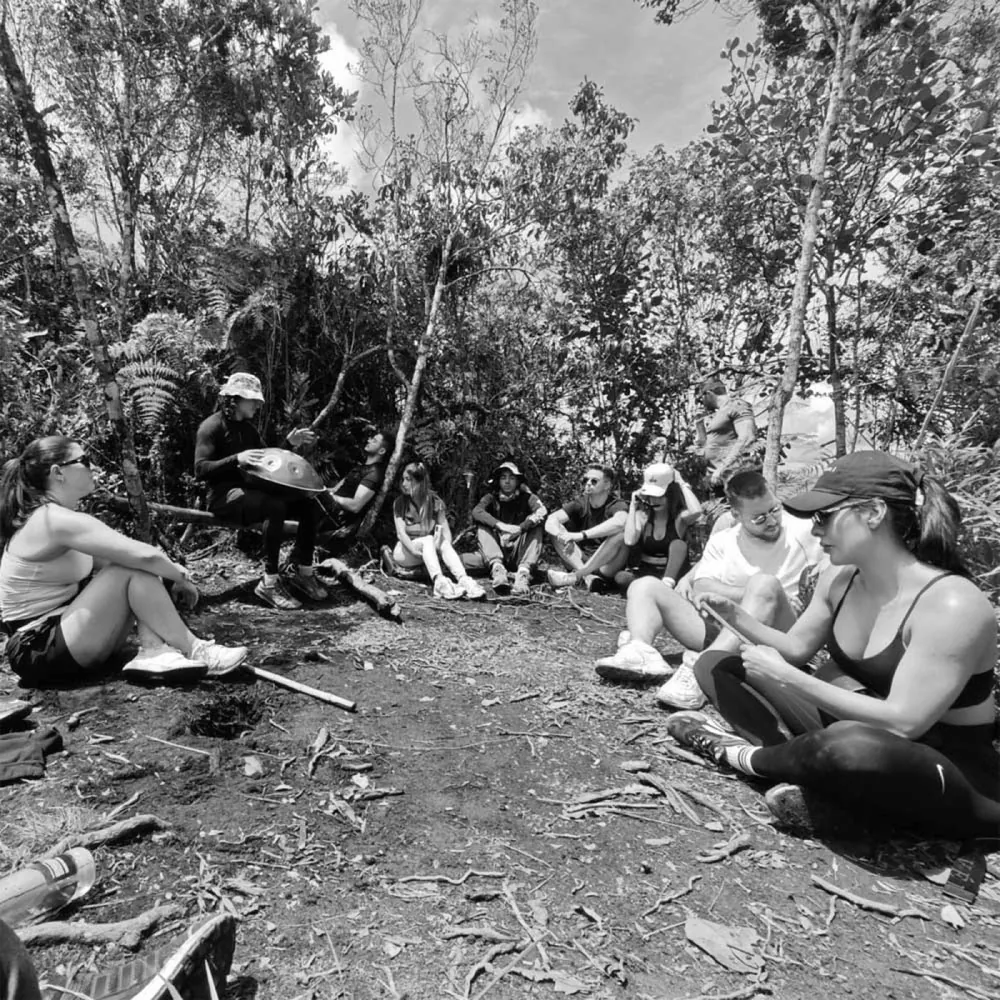 Un equipo en una dinámica de grupo